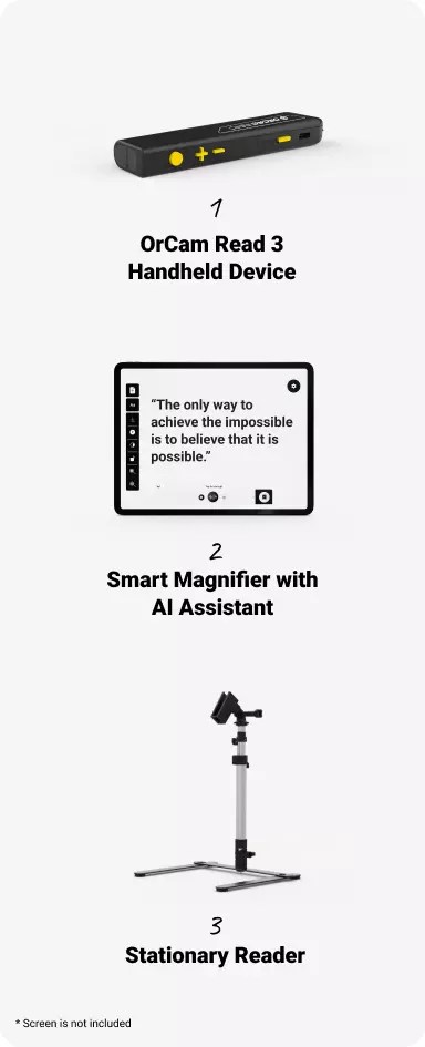 OrCam Read 3: Advanced Reading Aid for Visual Impairments